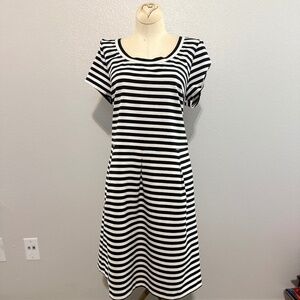 Black and whit striped dress